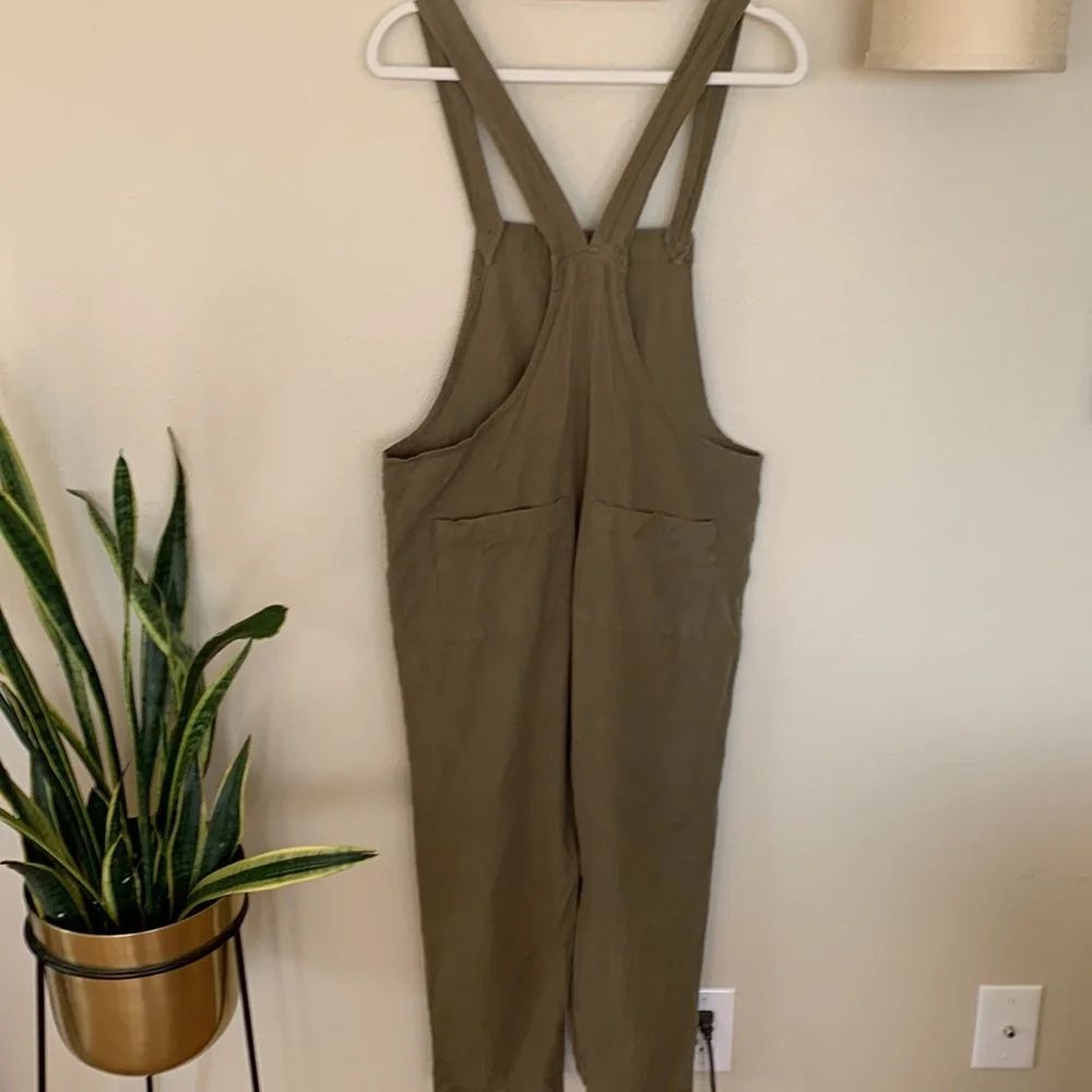 Olive Green Women's Jumpsuit - Picture 6 of 9